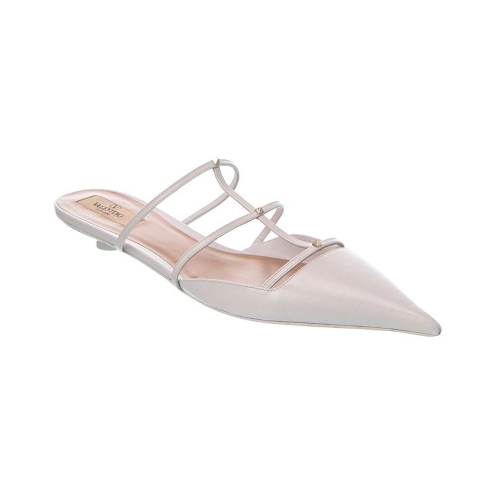 Valentino Rockstud 20 Leather Mule, Purple